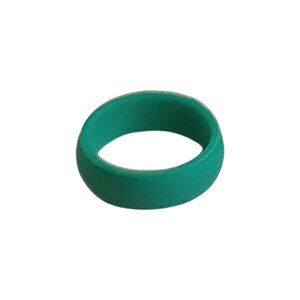 Teal/Turquoise (Green-Blue) Rubber/Silicone Band Ring Size 5 Wide New NWOT